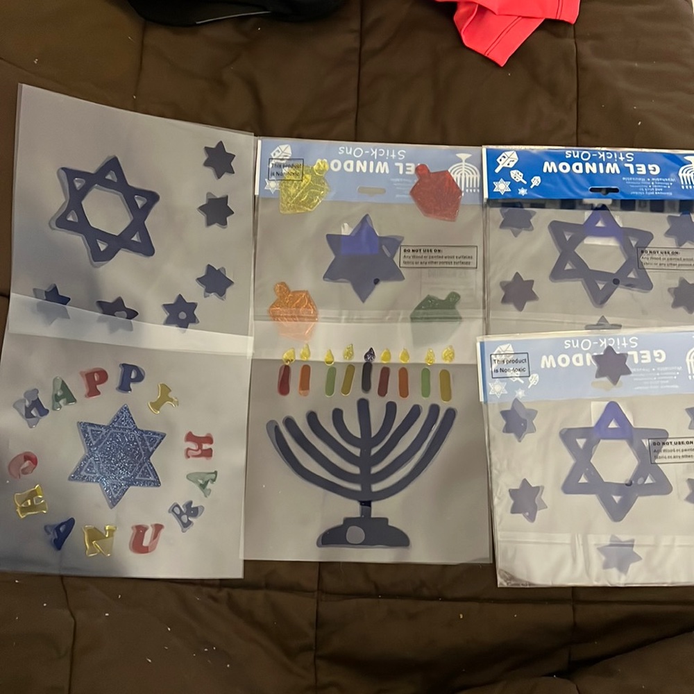 Bundle of Chanukah Gel Window Clings